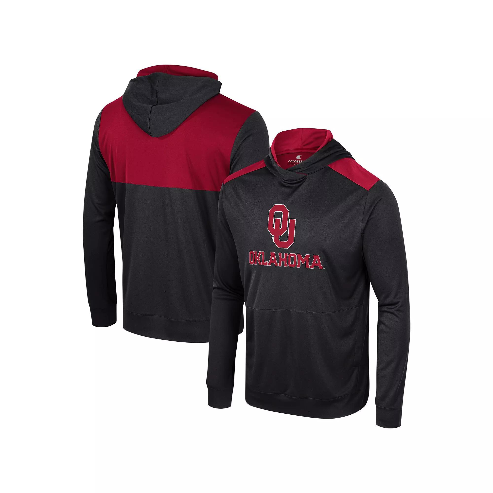 Men's Colosseum Black Michigan State Spartans Warm Up Long Sleeve Hoodie T-Shirt, Size: Medium Product Image