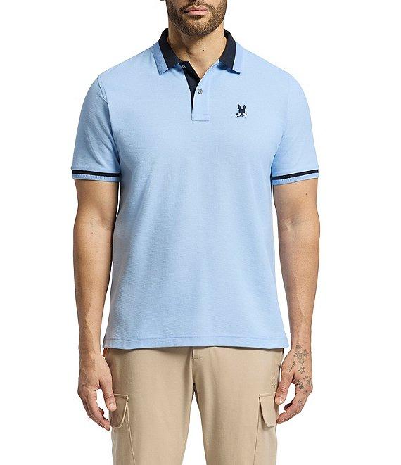 Psycho Bunny Newman Pique Short Sleeve Polo Shirt Product Image