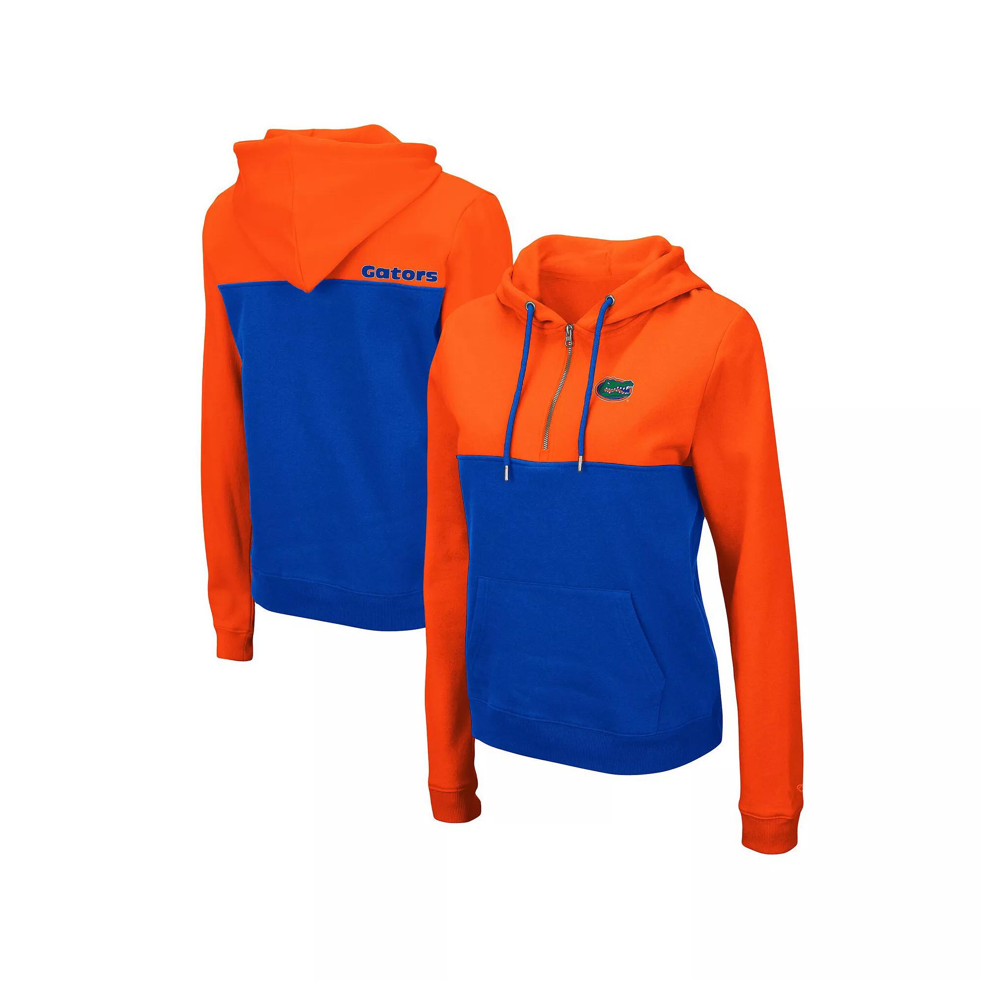 Women's Colosseum Orange/Royal Florida Gators Aidan Lightweight Half-Zip Hoodie, Size: 2XL Product Image