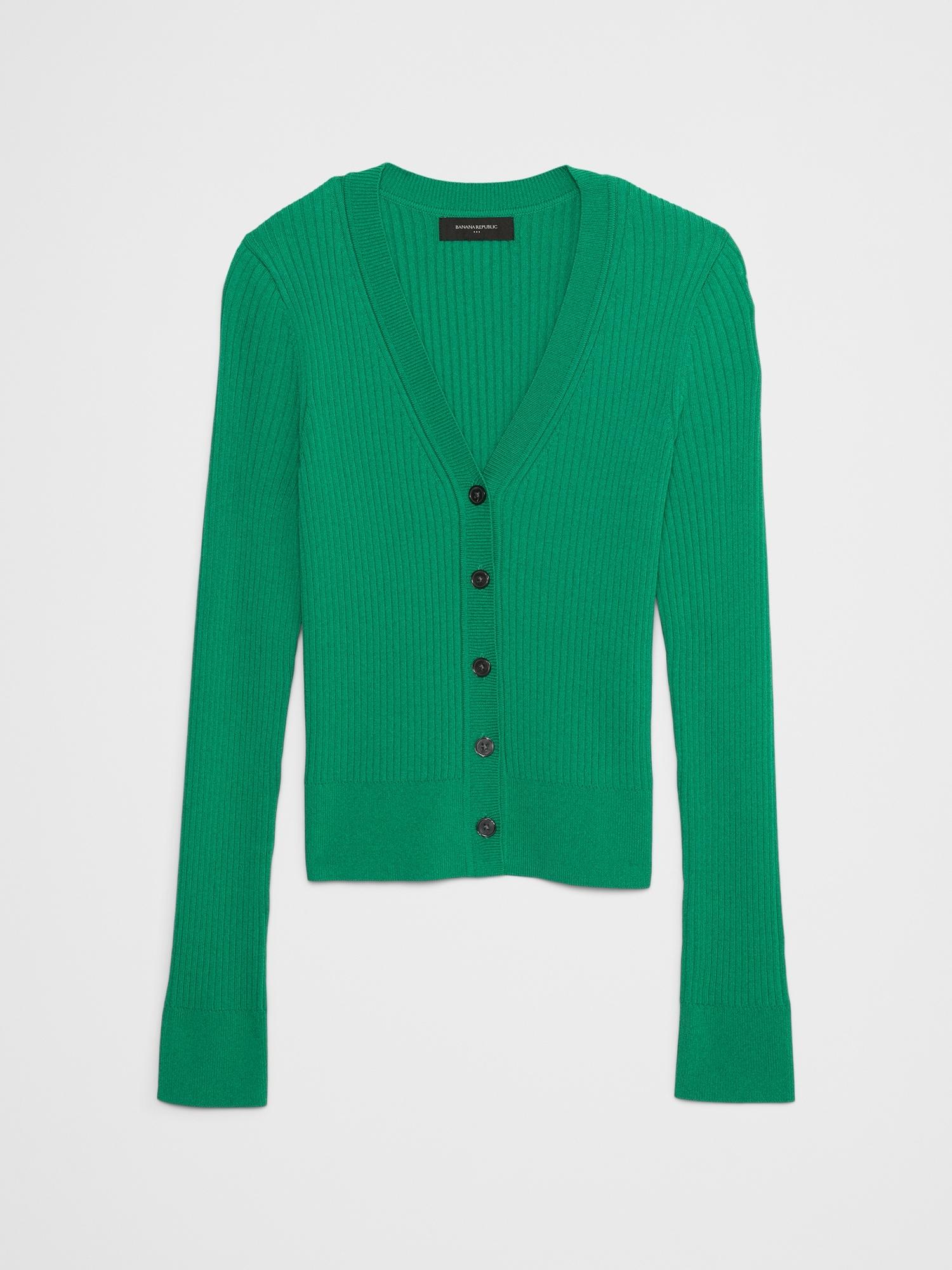 Ribbed Cardigan Sweater Product Image