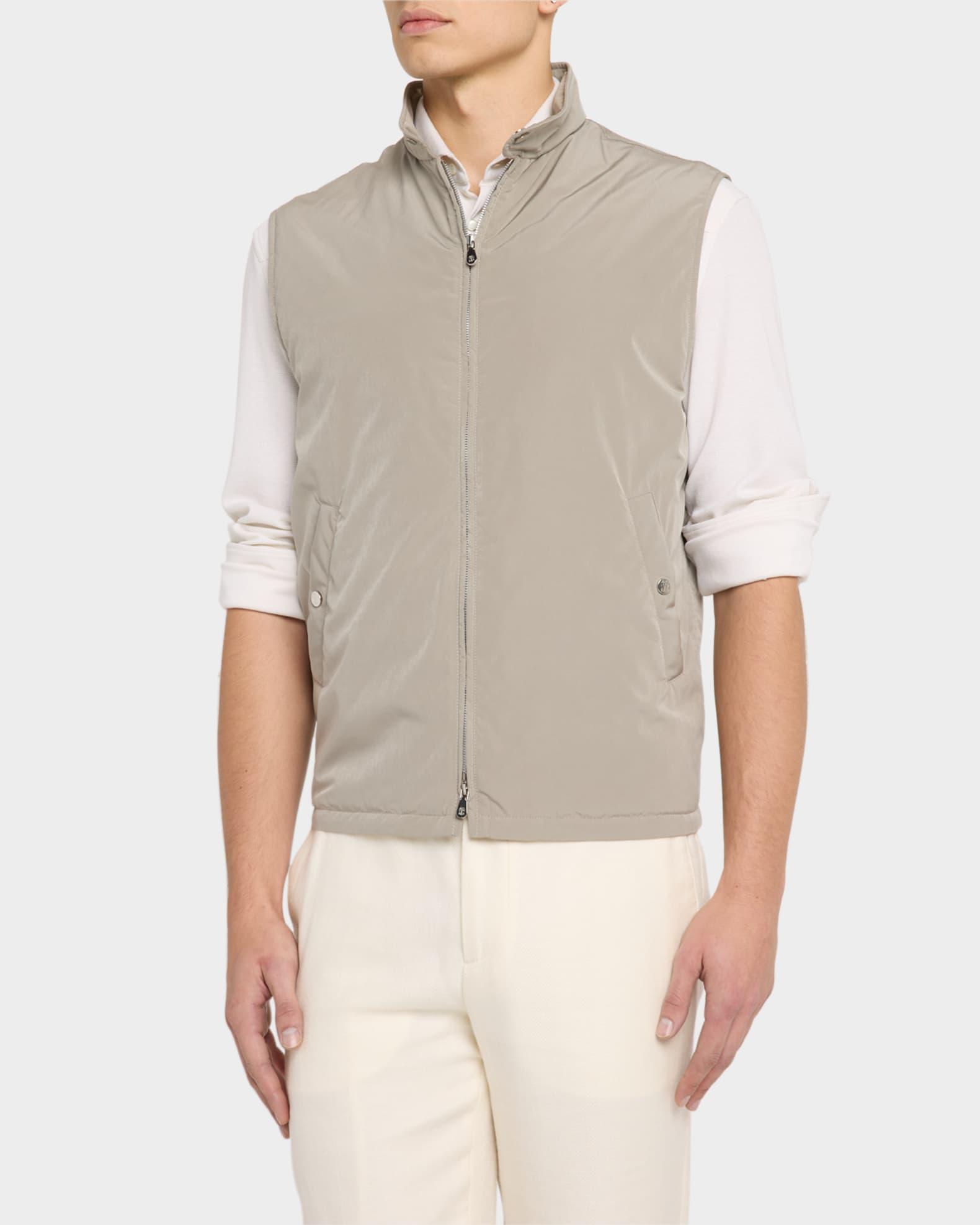 Men's Water-Resistant Microfiber Full-Zip Vest Product Image