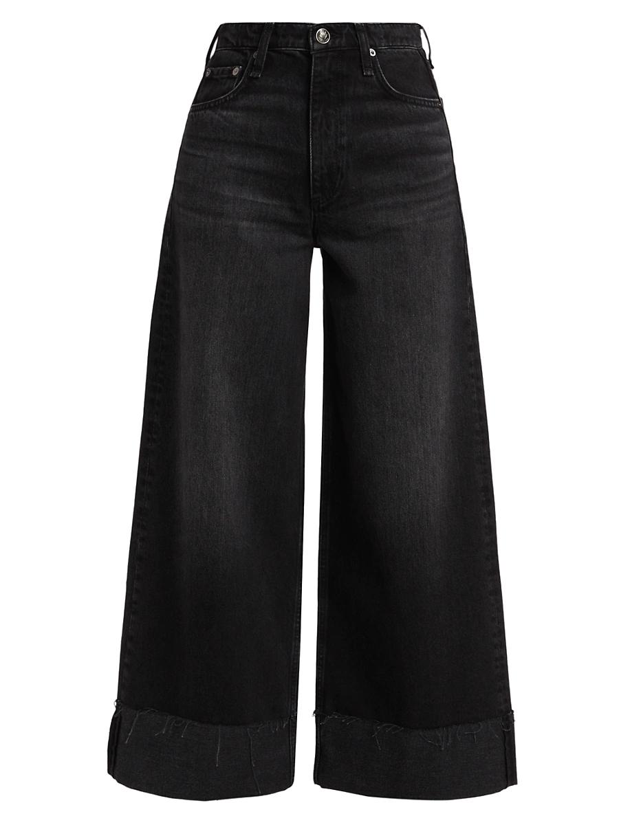Womens Sofie High-Rise Wide-Leg Cuffed Jeans Product Image