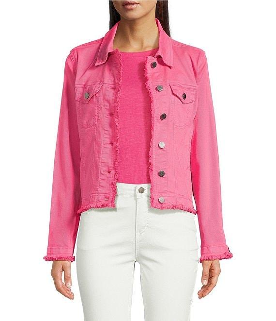 APNY Stretch Twill Collared Long Sleeve Jean Jacket Product Image