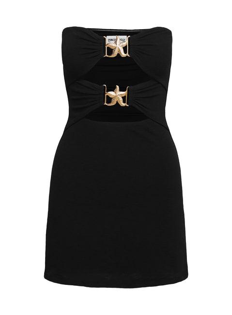 Nika Strapless Mini Dress Black Product Image