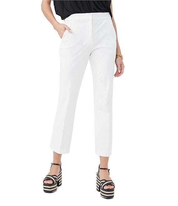 Trina Turk Lulu Stretch Cotton Mid Rise Crop Pants Product Image