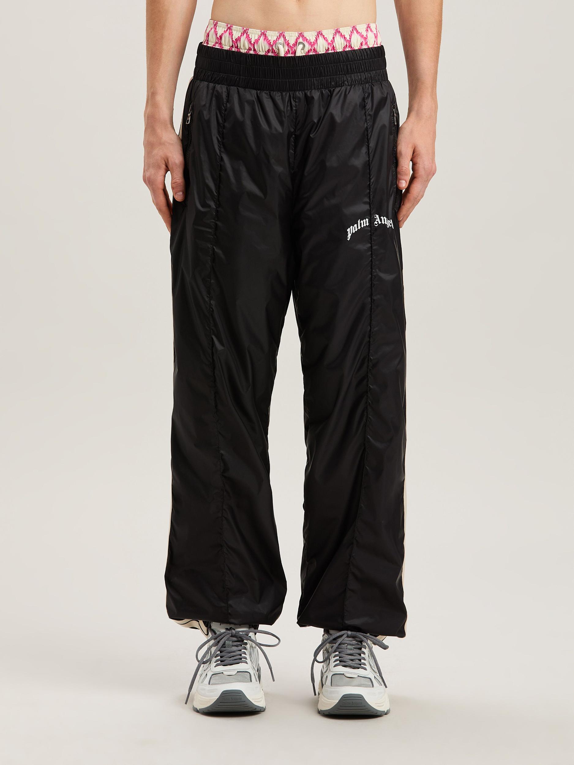 CURVED LOGO NYLON TRACK PANTS BLACK - GR Product Image