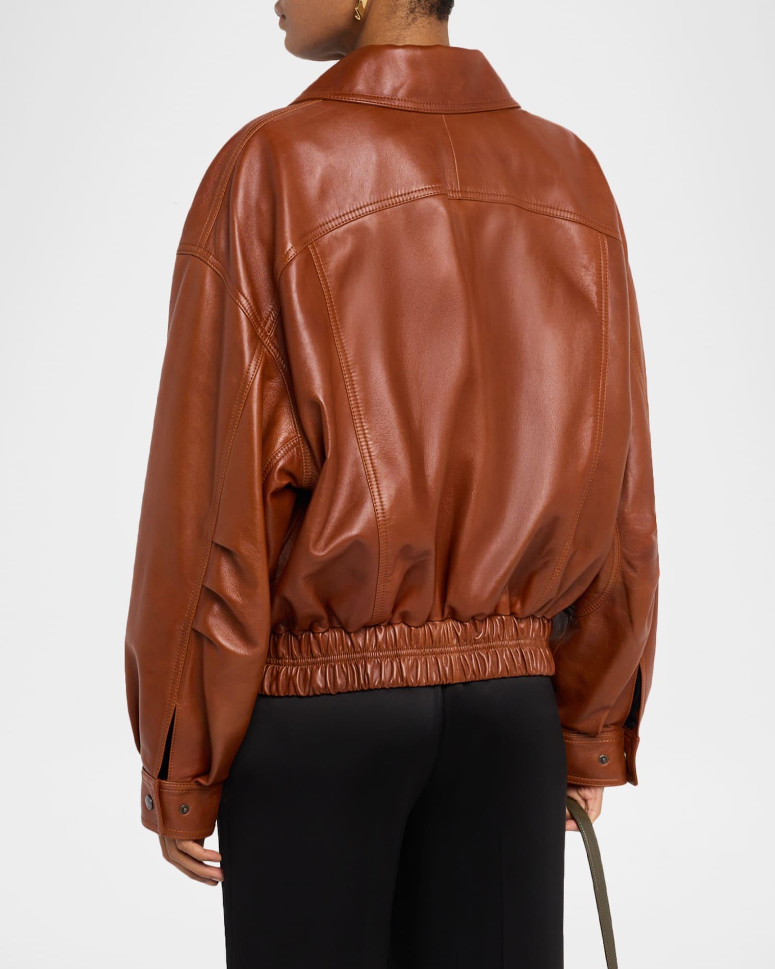 Oversized Leather Jacket Product Image