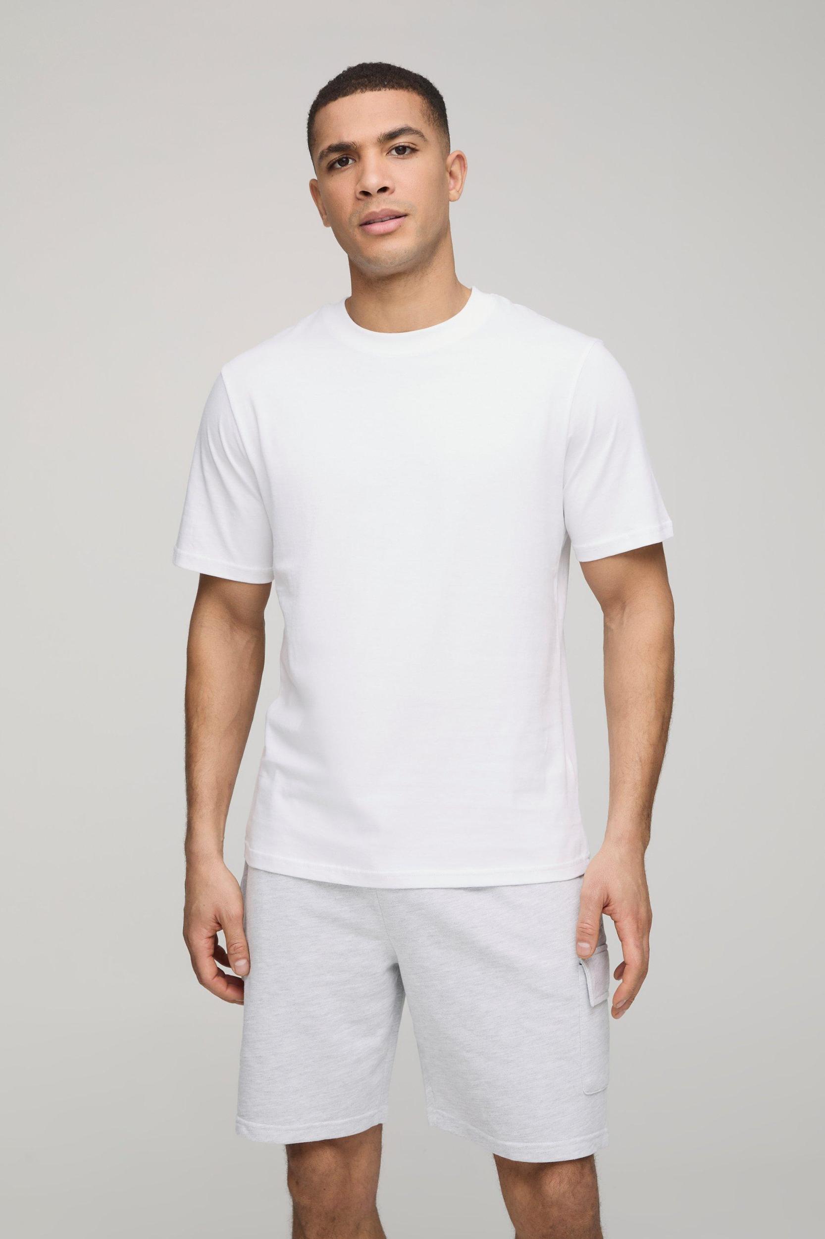 Regular Fit Basic Cargo T-Shirt and Short Set | boohooMAN USA Product Image