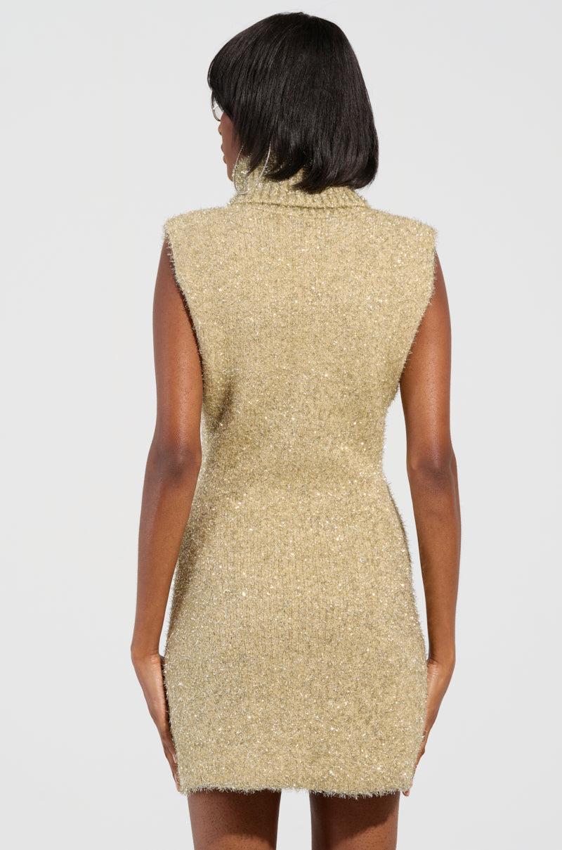 FELT A SPARK KNIT GLITTER MINI DRESS Product Image