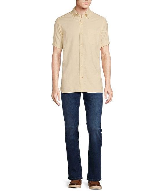 Cremieux Blue Label Solid Garment-Dyed Oxford Short Sleeve Woven Shirt Product Image