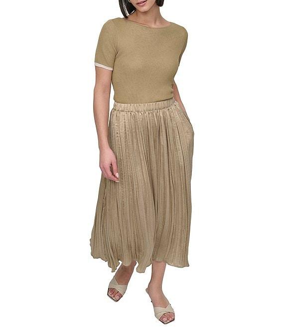 DKNY by Donna Karan Crushed Crease Midi Skirt Product Image