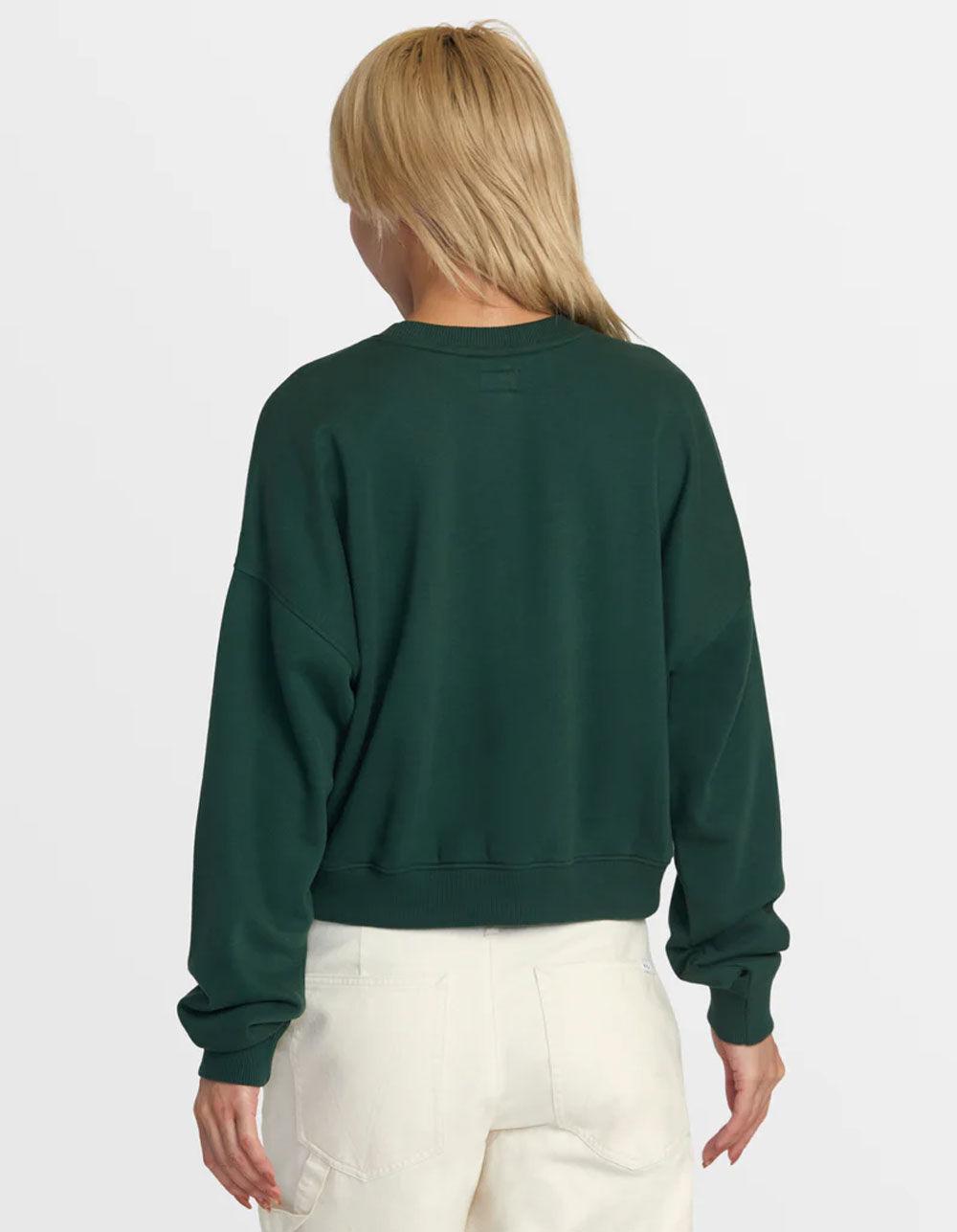 RVCA Ivy League Womens Crewneck Sweatshirt - PINE Product Image