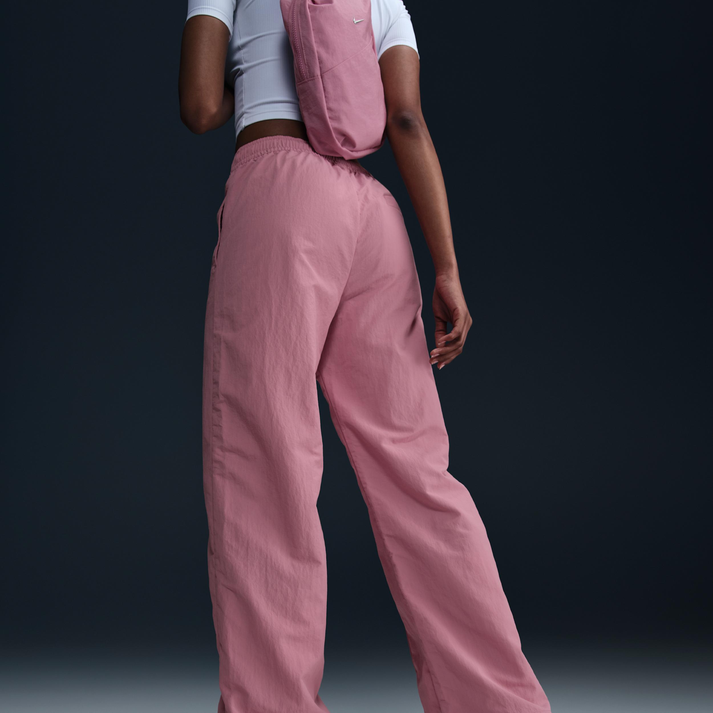 Nike Womens Nike Trend Woven Mid Rise Pants - Womens Elemental Pink/Elemental Pink Product Image