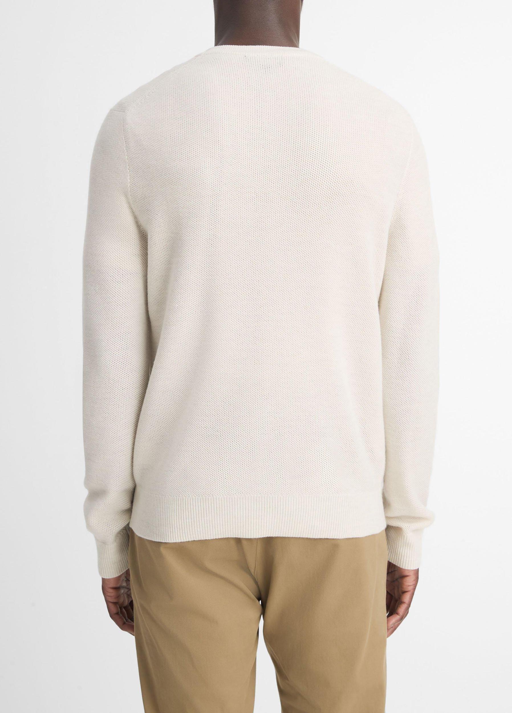 Merino Wool Mesh Crew Neck Sweater Product Image