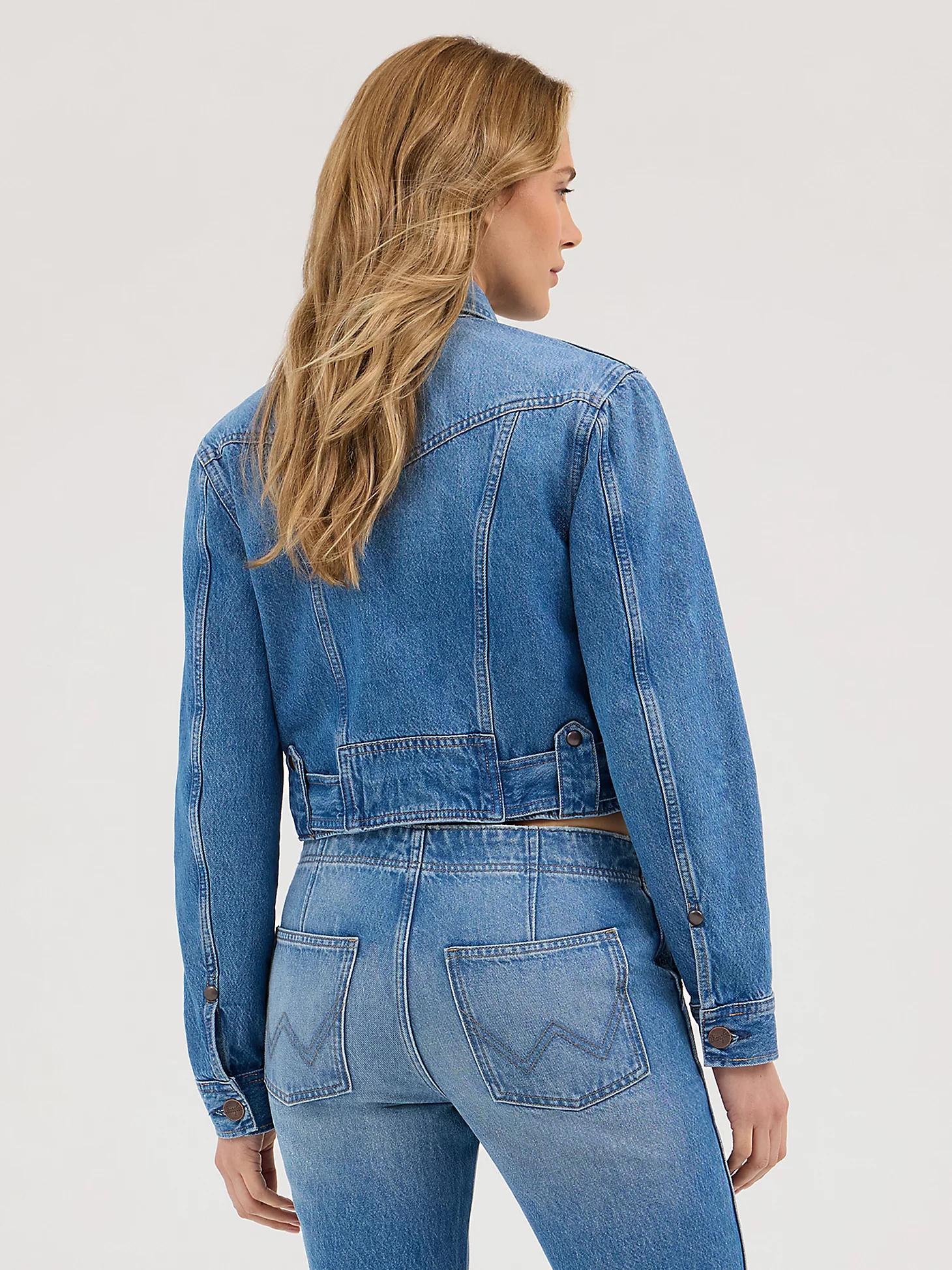 Women's Denim Moto Jacket | Women's JACKETS & OUTERWEAR | Wrangler® Product Image