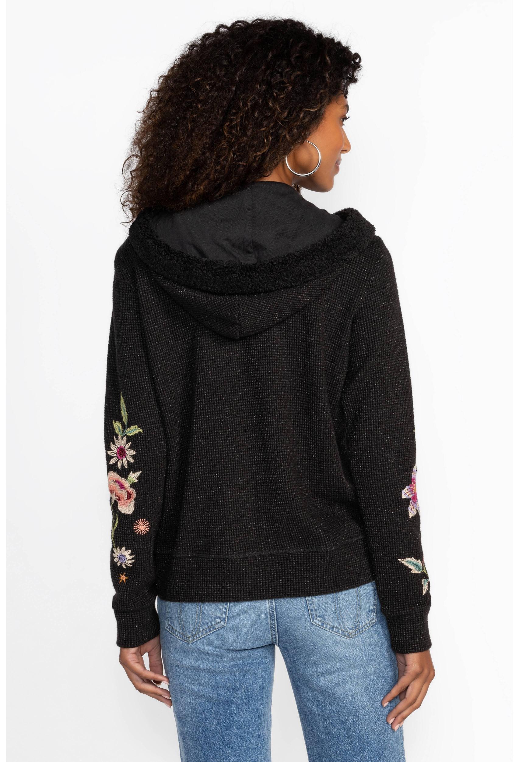 JOHNNY WAS METALLIC THERMAL ZIP UP HOODI -SALEE Product Image