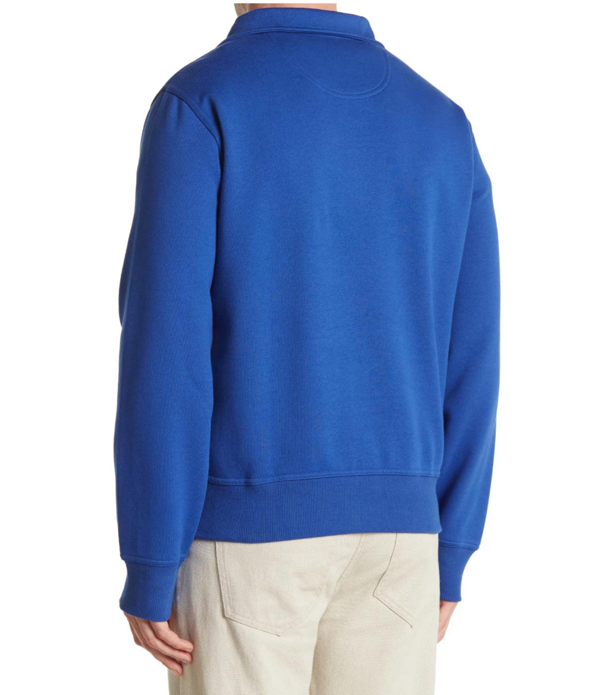 Quarter Zip Luxe Fleece Pullover Indigo Blue Product Image