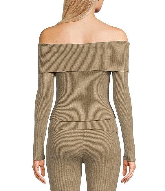 Guess Nina Off-The-Shoulder Long Sleeve Coordinating Sweater Product Image