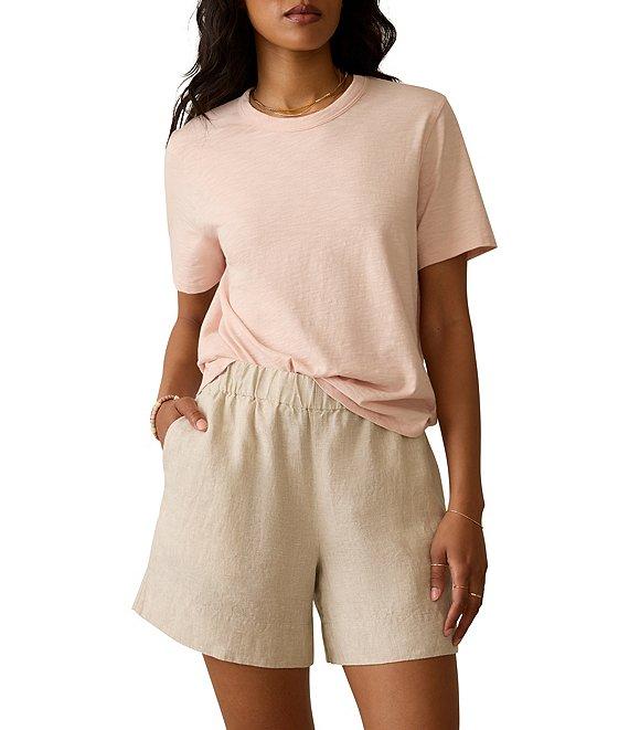 Faherty Organic Cotton Knit Crew Neck Short Sleeve Tee Product Image