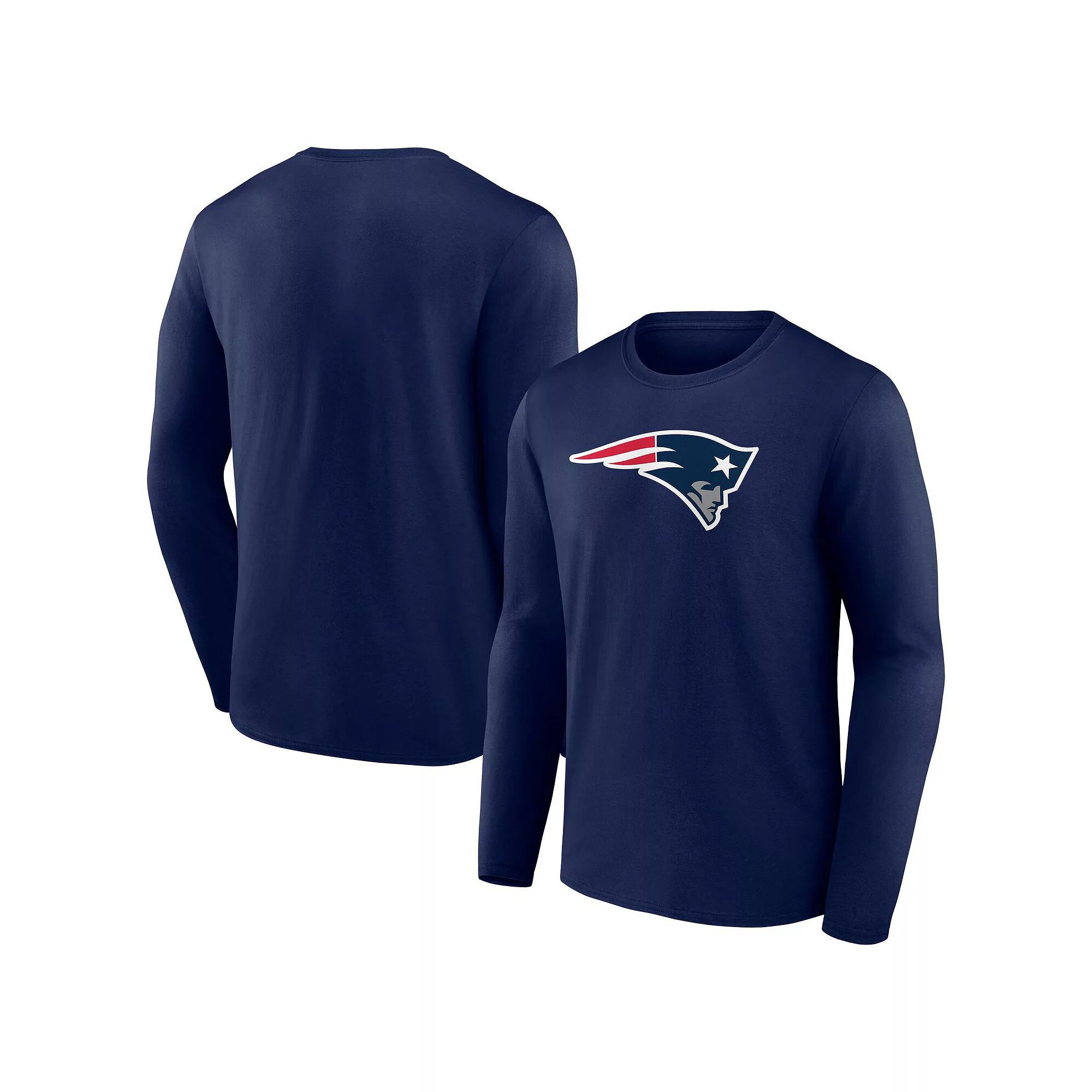Men's Fanatics Navy New England Patriots Primary Logo Long Sleeve T-Shirt, Size: Small, Blue Product Image