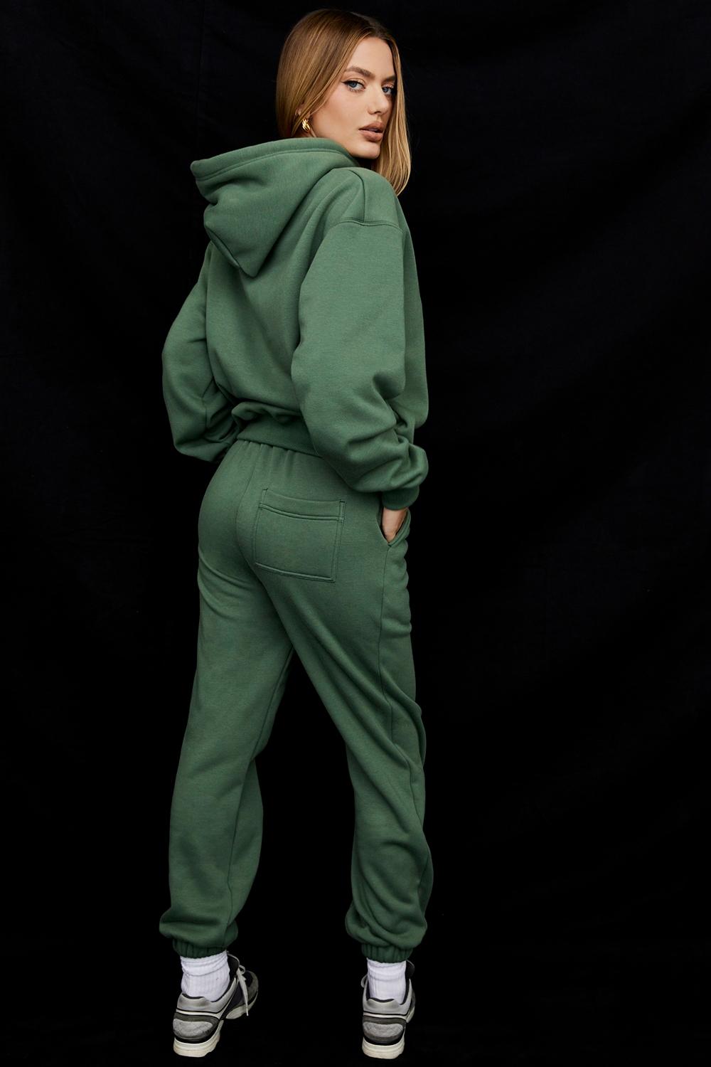 Sky  moss fleece back jogging trousers Product Image