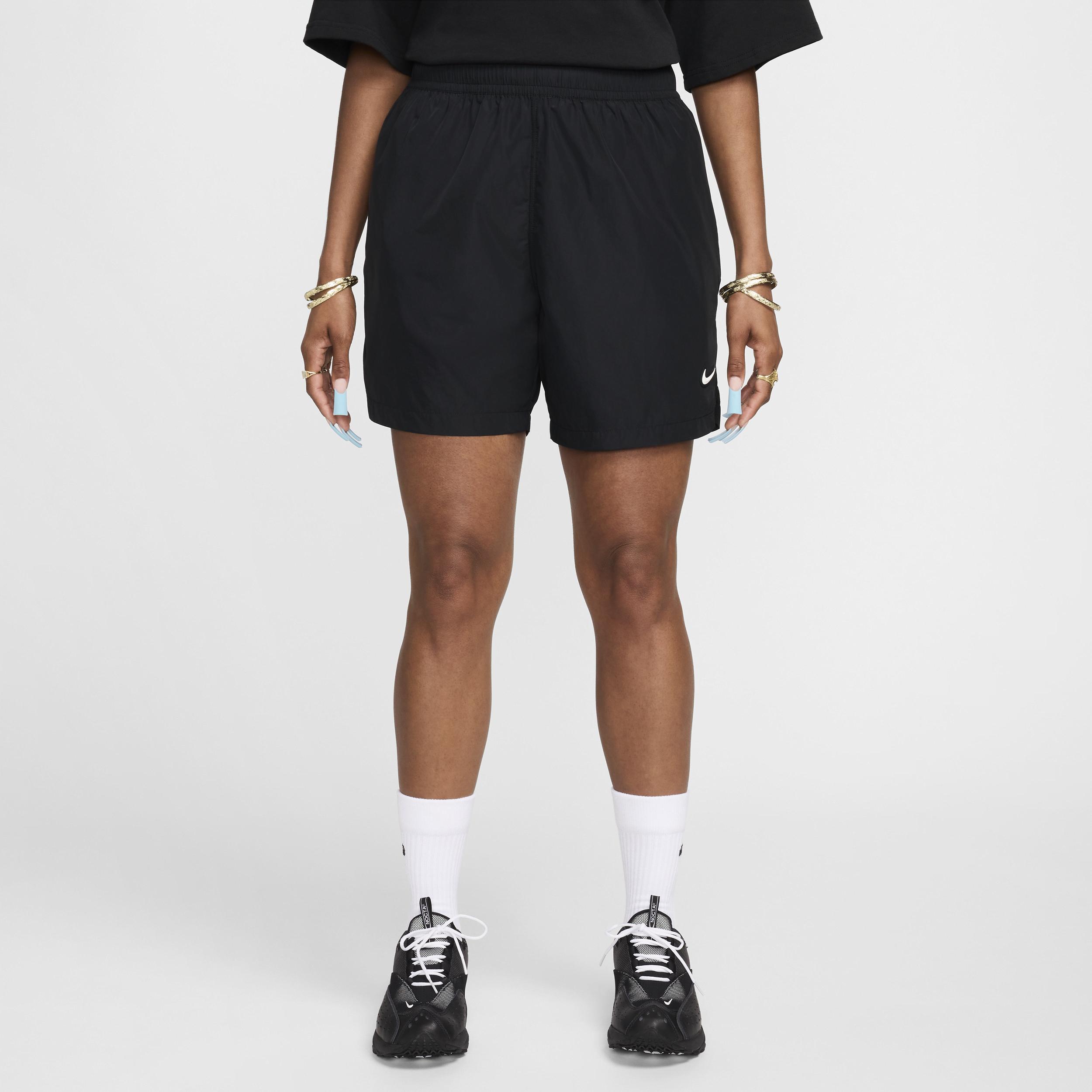 Nike Mens NOCTA Cardinal Nylon Shorts in Black/White Product Image