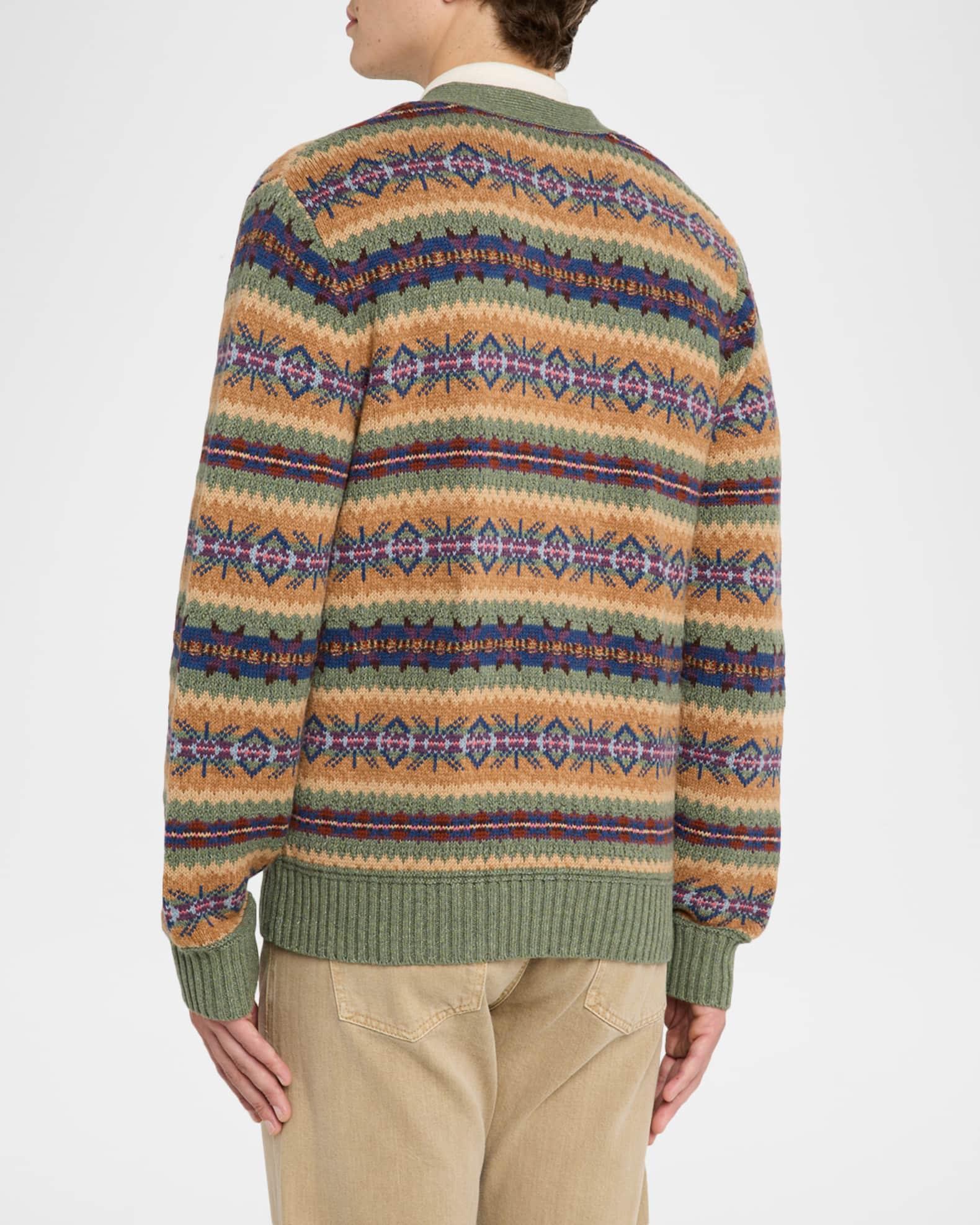 Men's Fair Isle Cotton-Blend Cardigan Product Image