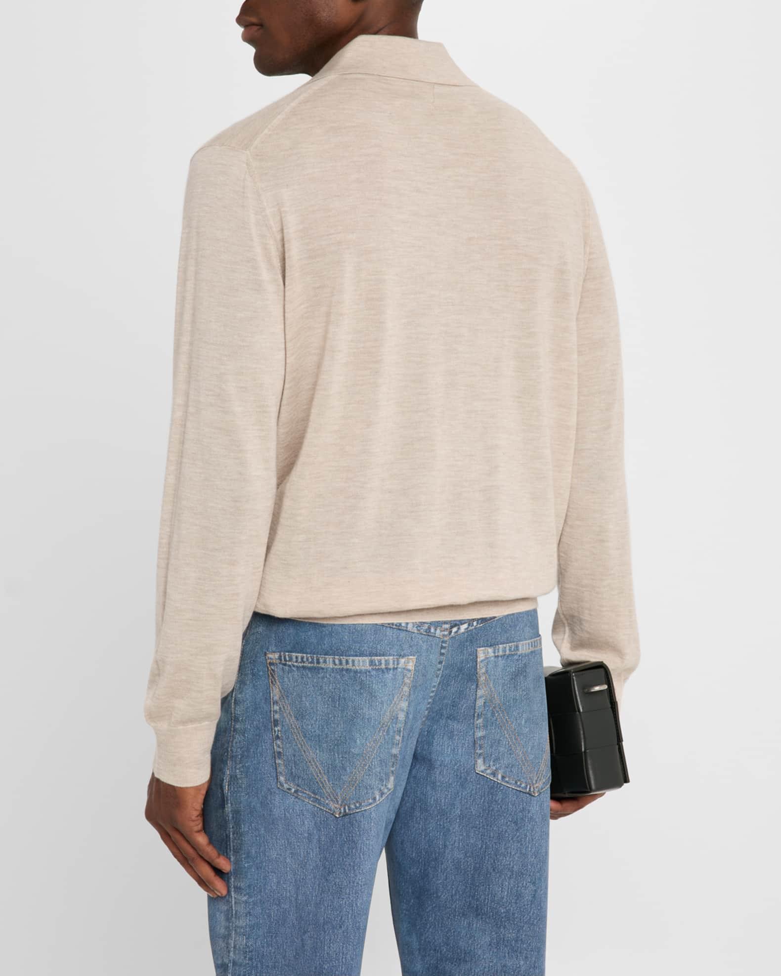 Men's Fine Cashmere Polo Shirt Product Image