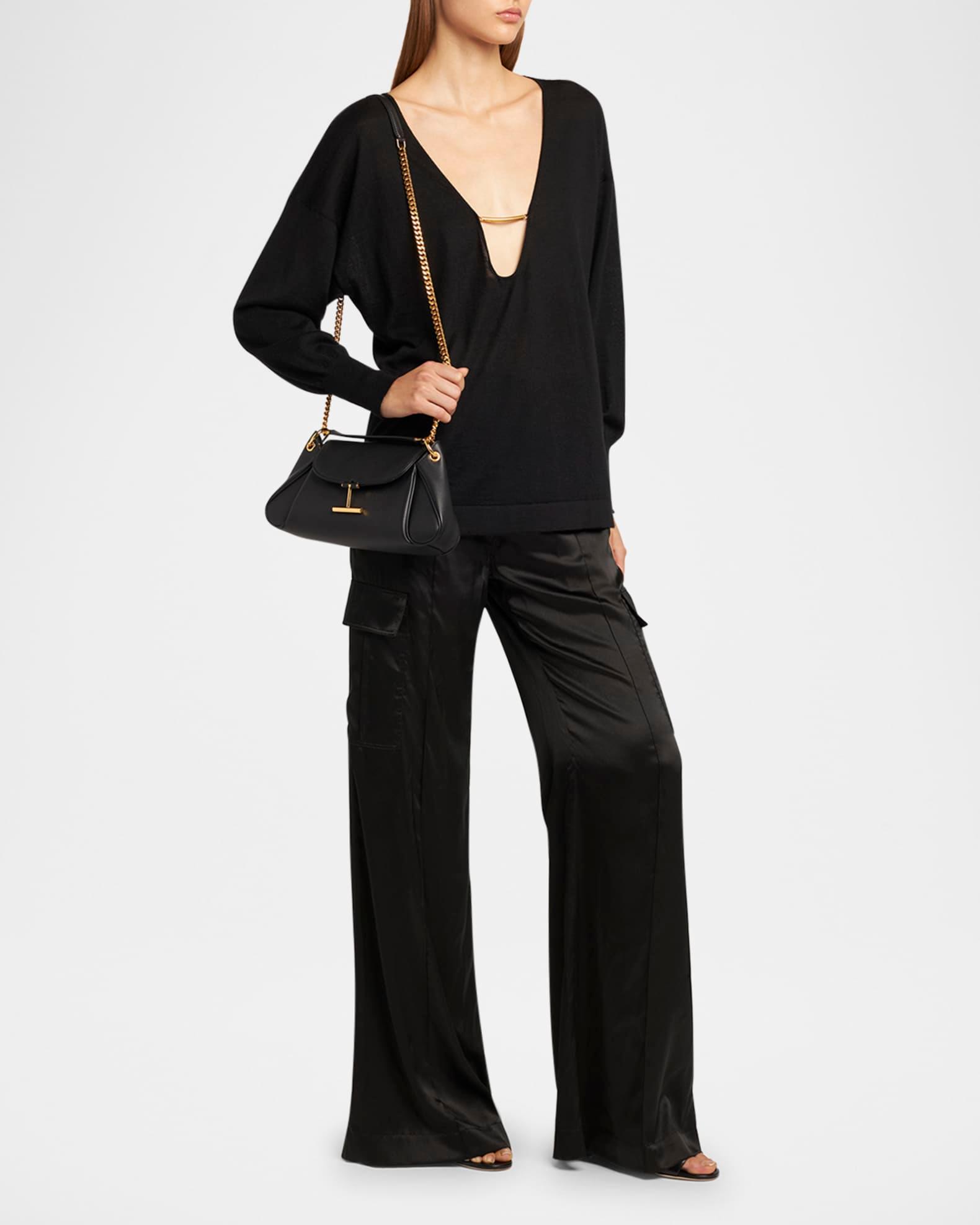 Tara Chain Shoulder Bag in Grain Leather Product Image