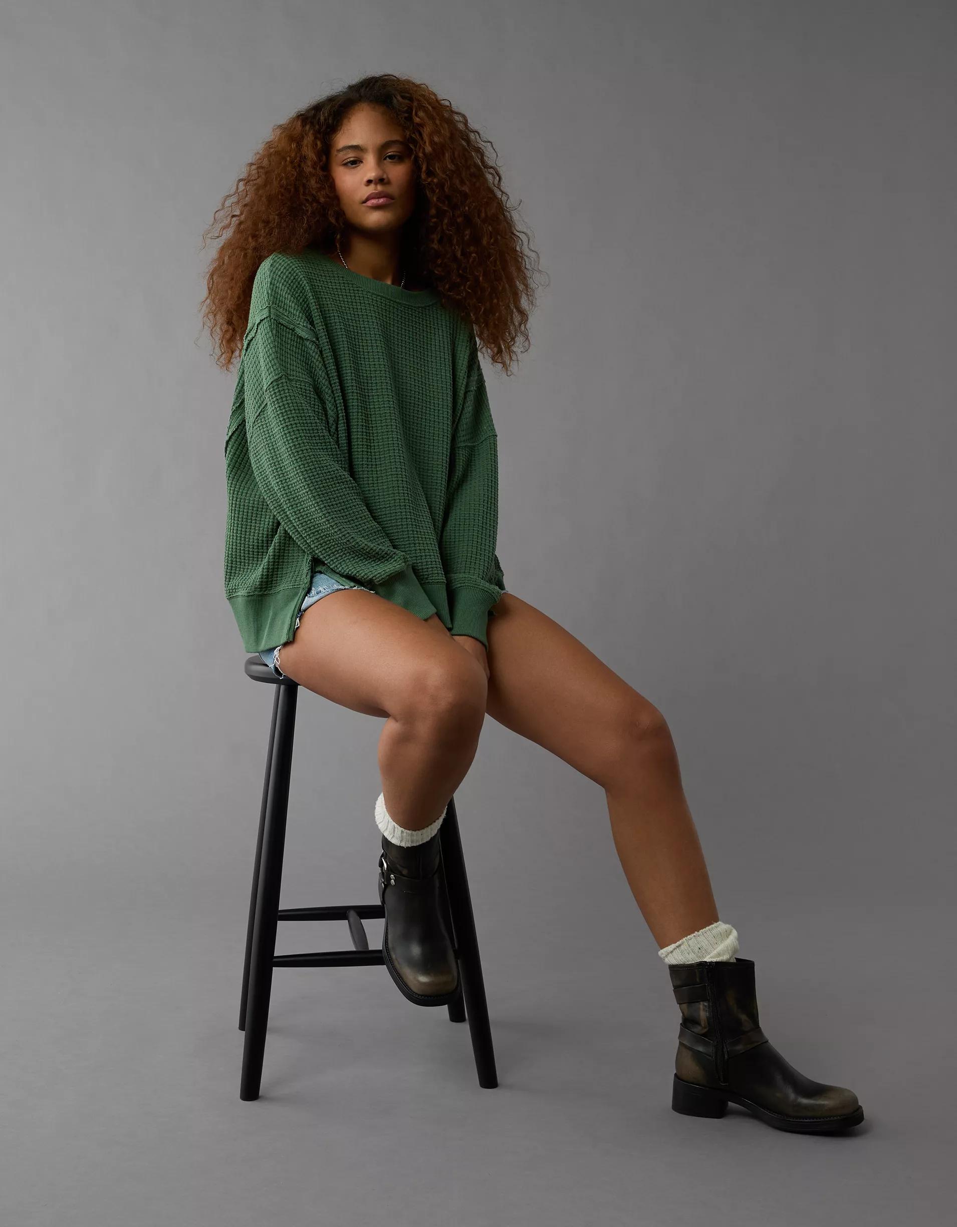 AE Big Hug Waffle Sweatshirt Product Image