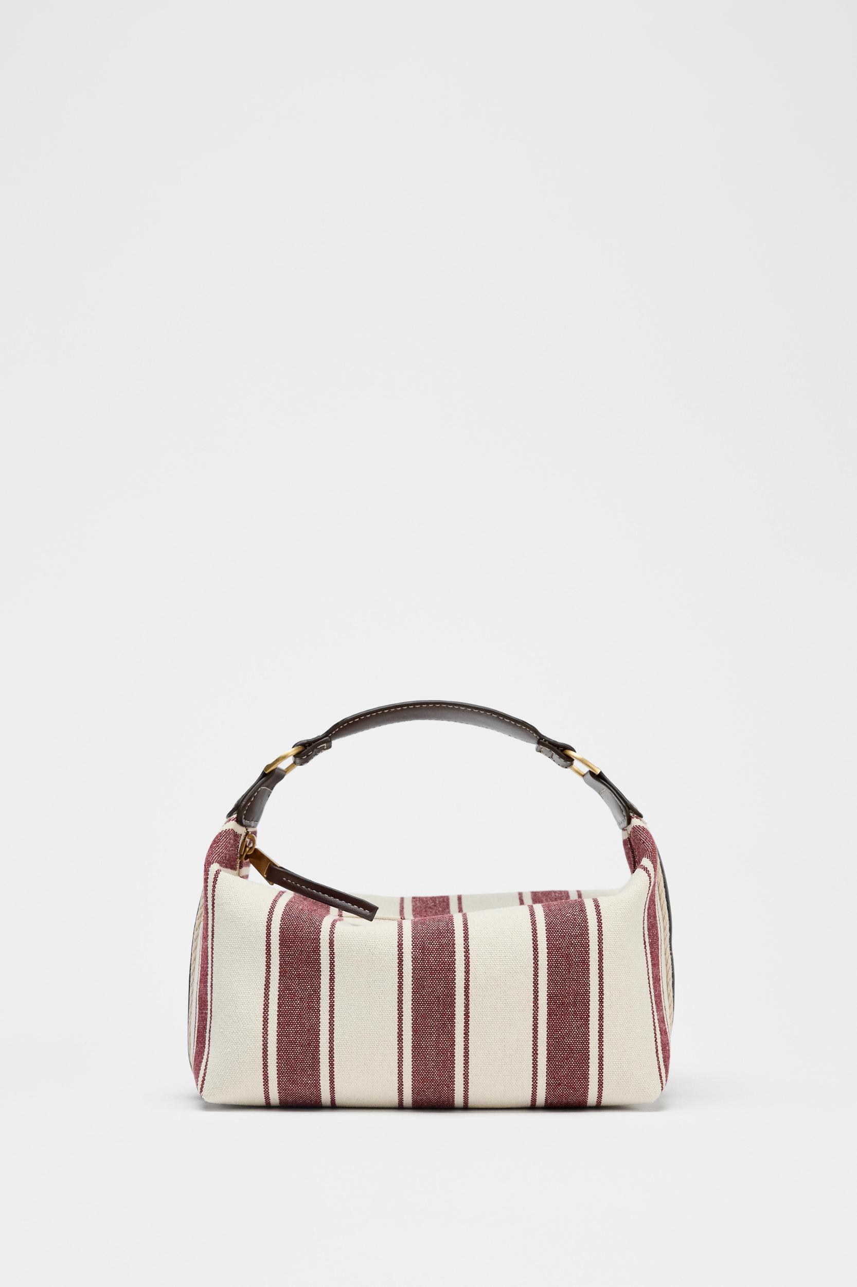 STRIPED FABRIC CITY BAG Product Image