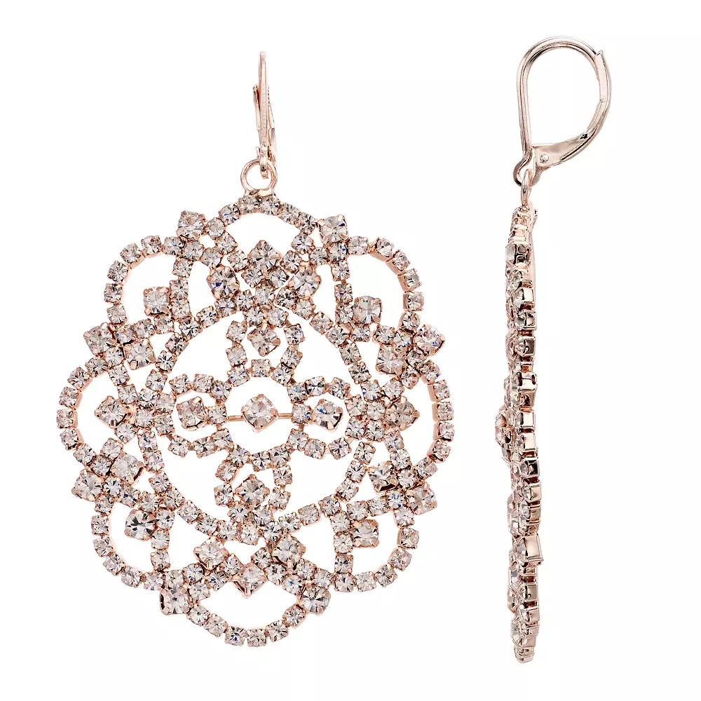 Simply Vera Vera Wang Filigree Statement Earrings, Women's, Clear Product Image