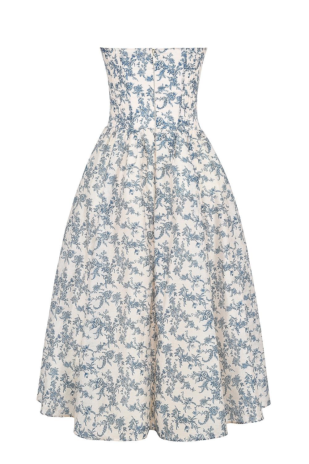 Bennett  english porcelain print strapless sundress Product Image