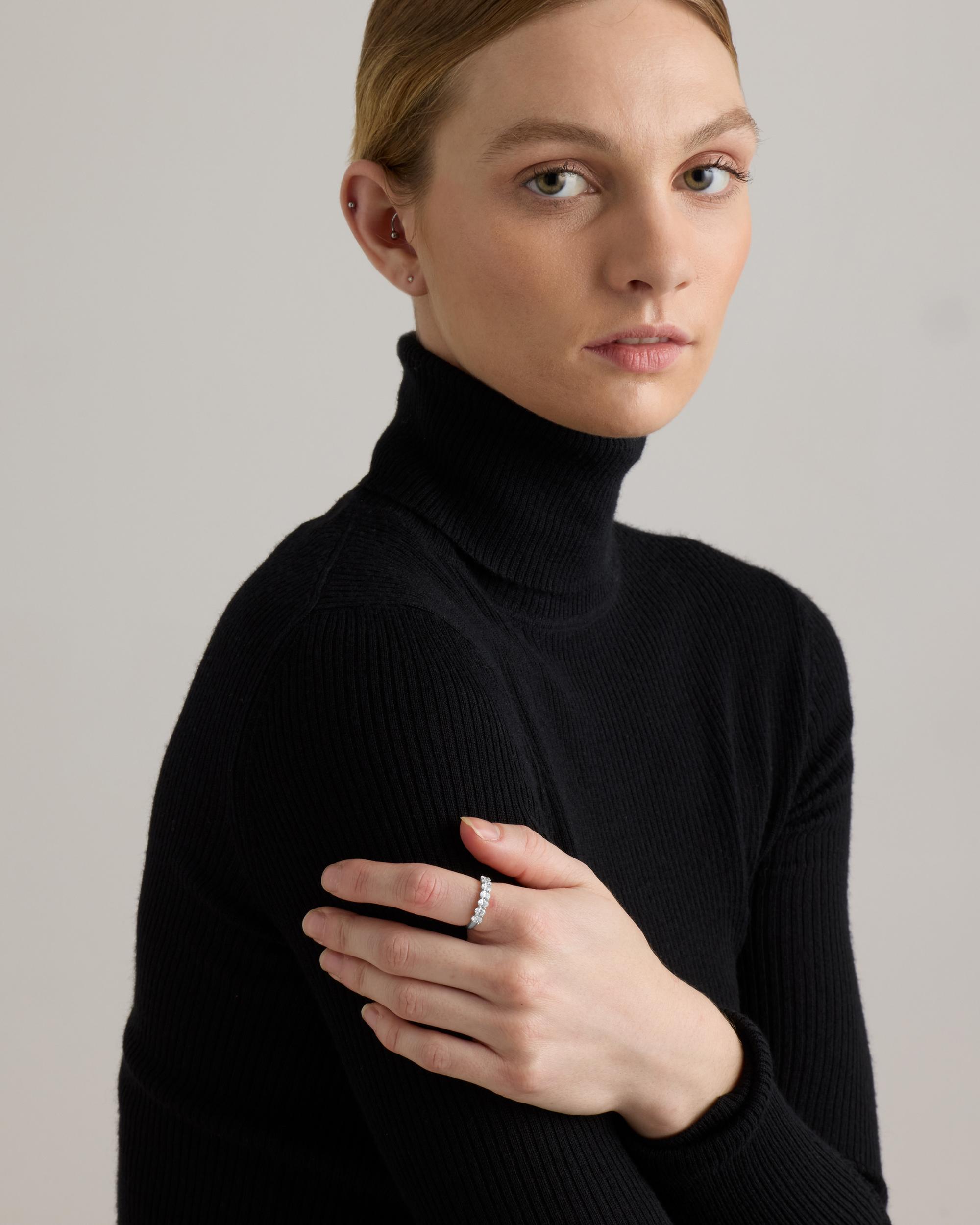 Quince | Women's Lab Grown Diamond Oval Seven Stone Band Rings Product Image