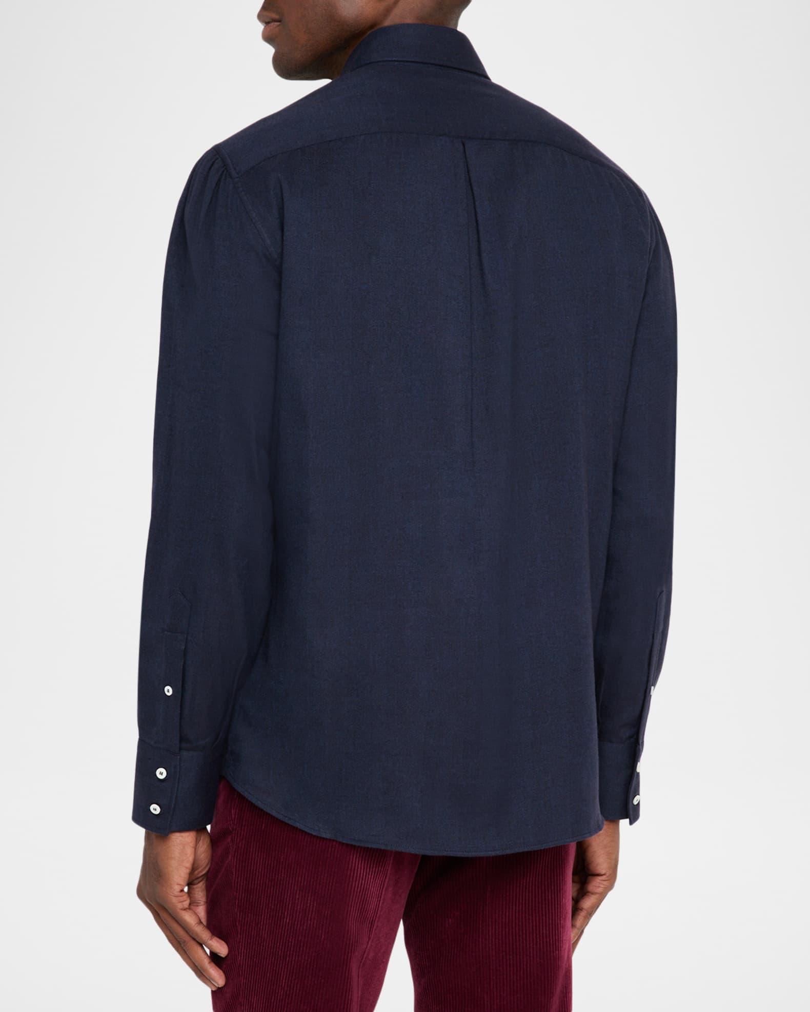 Men's Micro-Chevron Button-Collar Sport Shirt Product Image