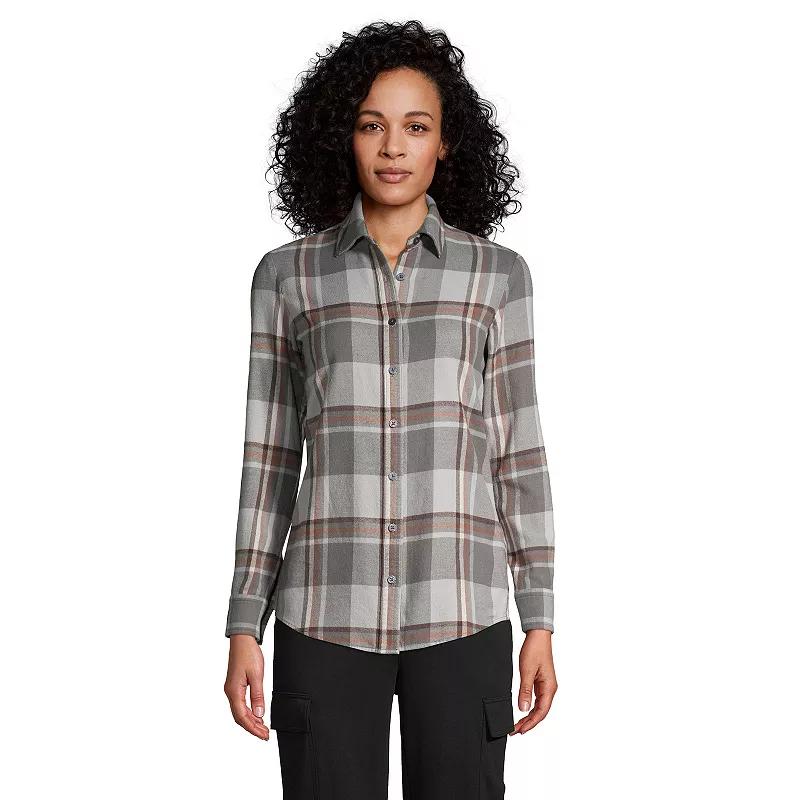 Women's Lands' End Flannel Boyfriend Shirt,  Product Image