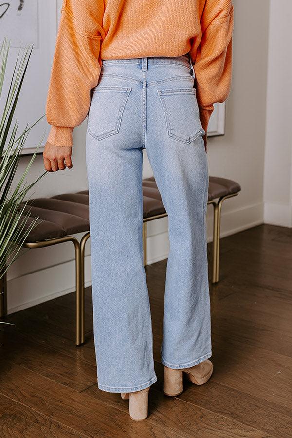 Just USA Wren High Waist Straight Leg Jean in Light Wash Product Image