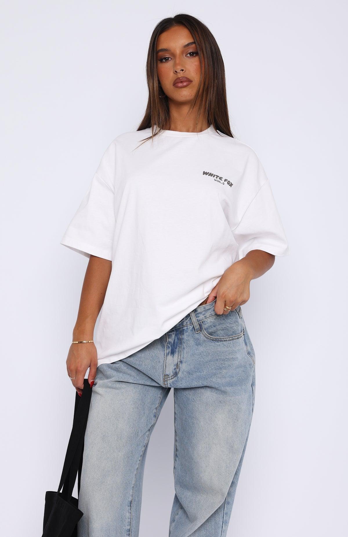 Offstage Back Graphic Oversized Tee White Product Image