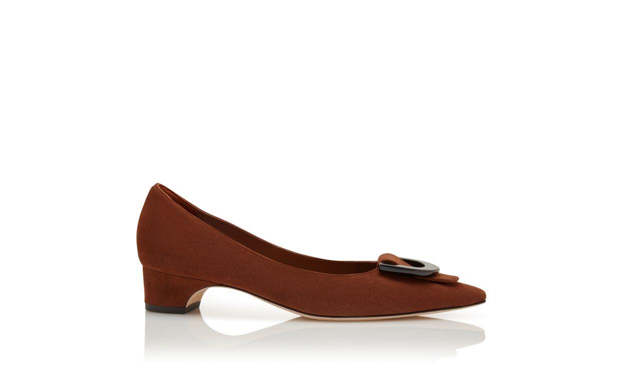 BETI Brown Suede Pointed Toe Pumps  Product Image