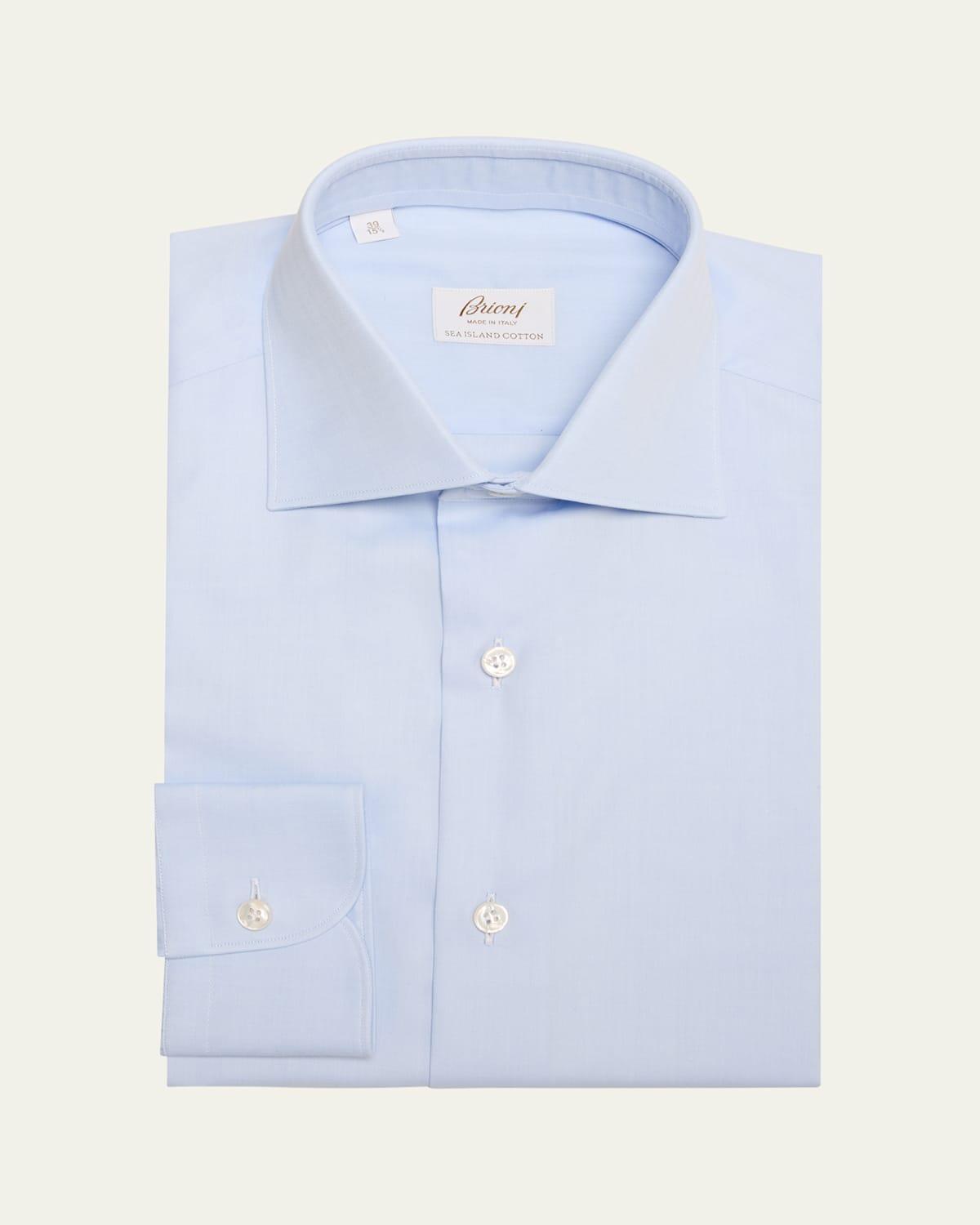 Mens Sea Island Cotton Herringbone Dress Shirt Product Image