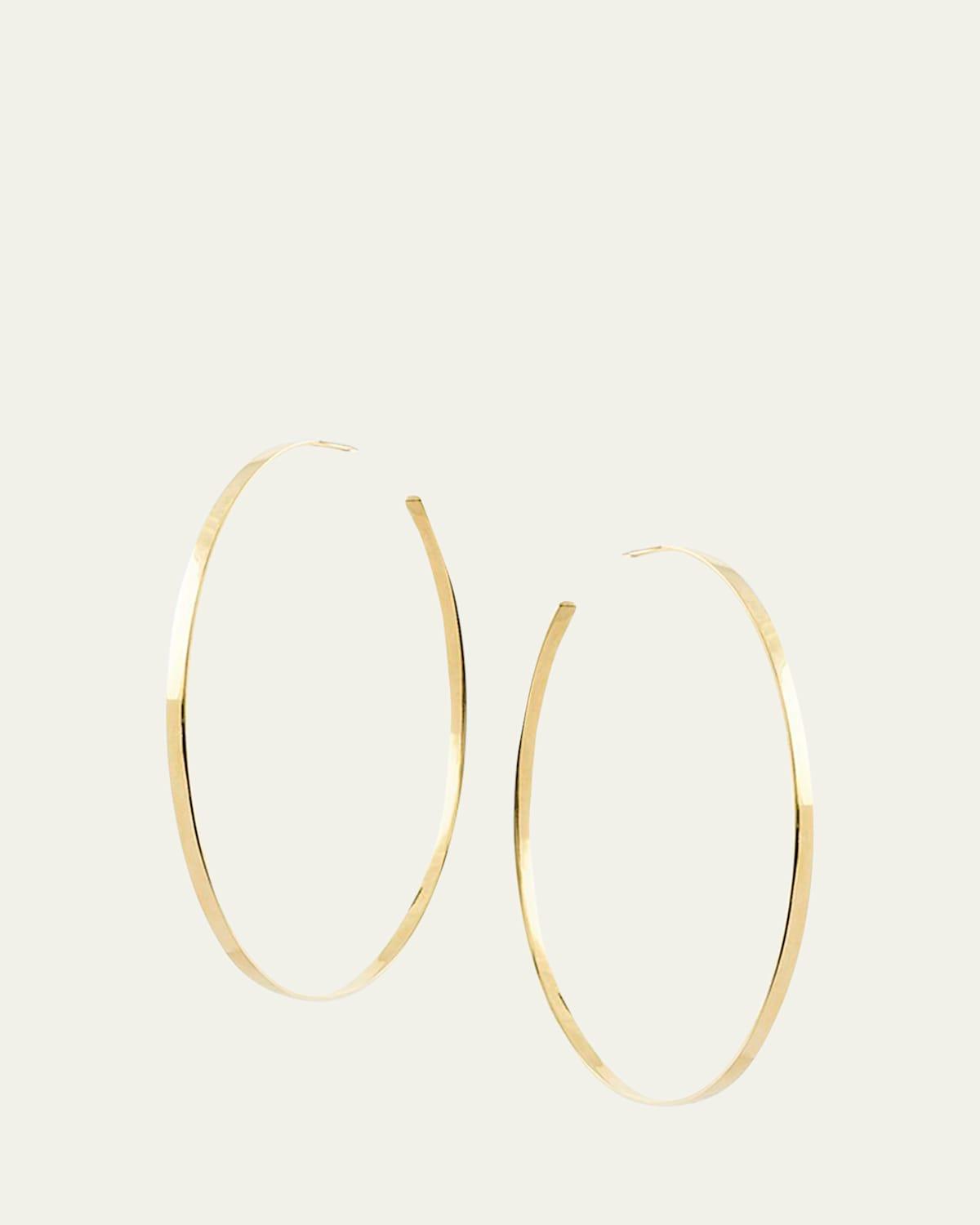 Large Sunrise Hoop Earrings in 14K Gold Product Image