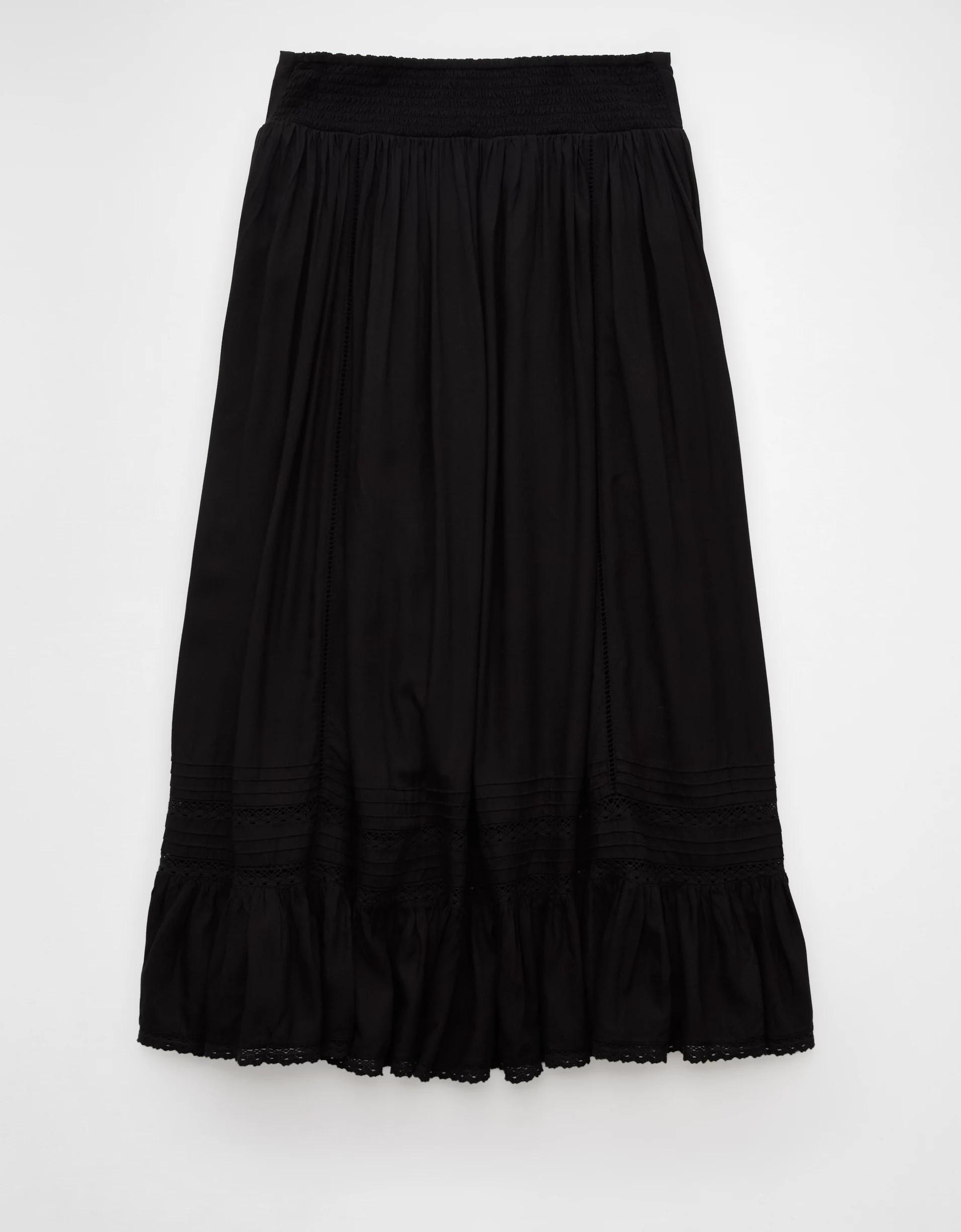 AE High-Waisted Ruffle Maxi Skirt Product Image