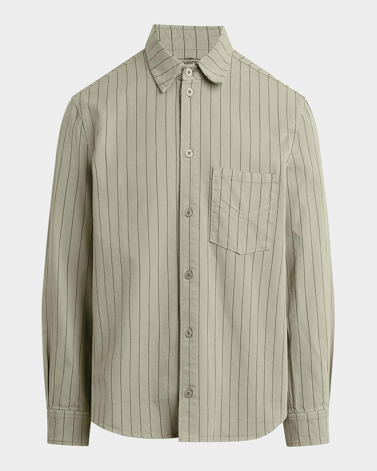 Mens Pinstriped Drawstring Pants Product Image