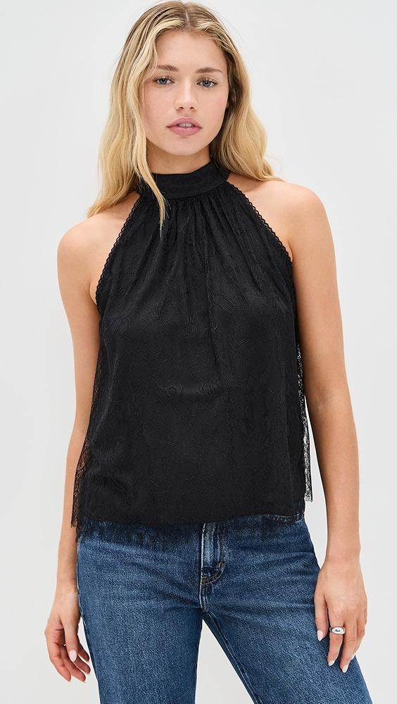 alice + olivia Maris Halter Neck Gathered Top | Shopbop Product Image
