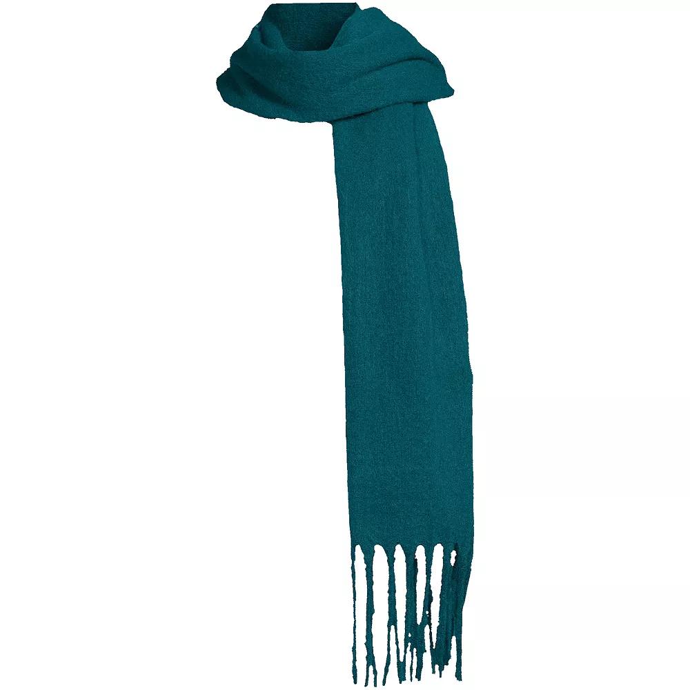 Women's Lands' End Brushed Blanket Scarf, Alabaster Check Product Image