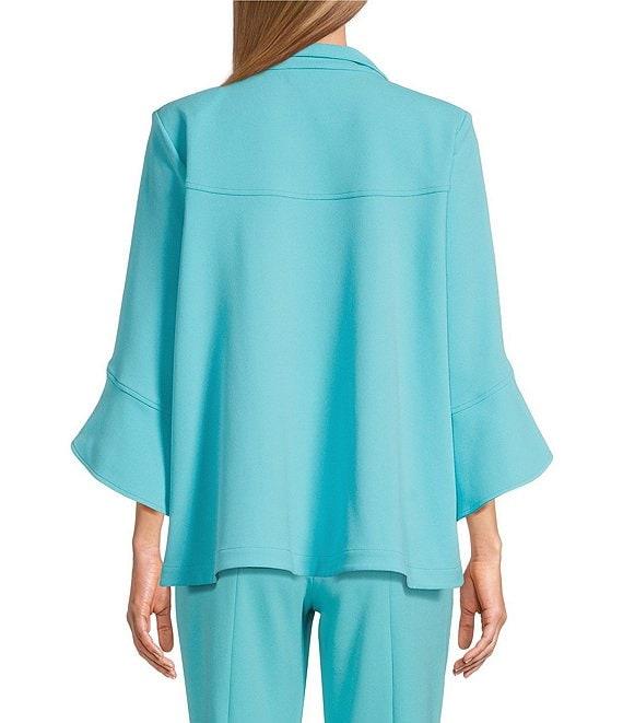 Ming Wang Deco Crepe Winged Collar Bracelet Tulip Sleeve Jacket Product Image