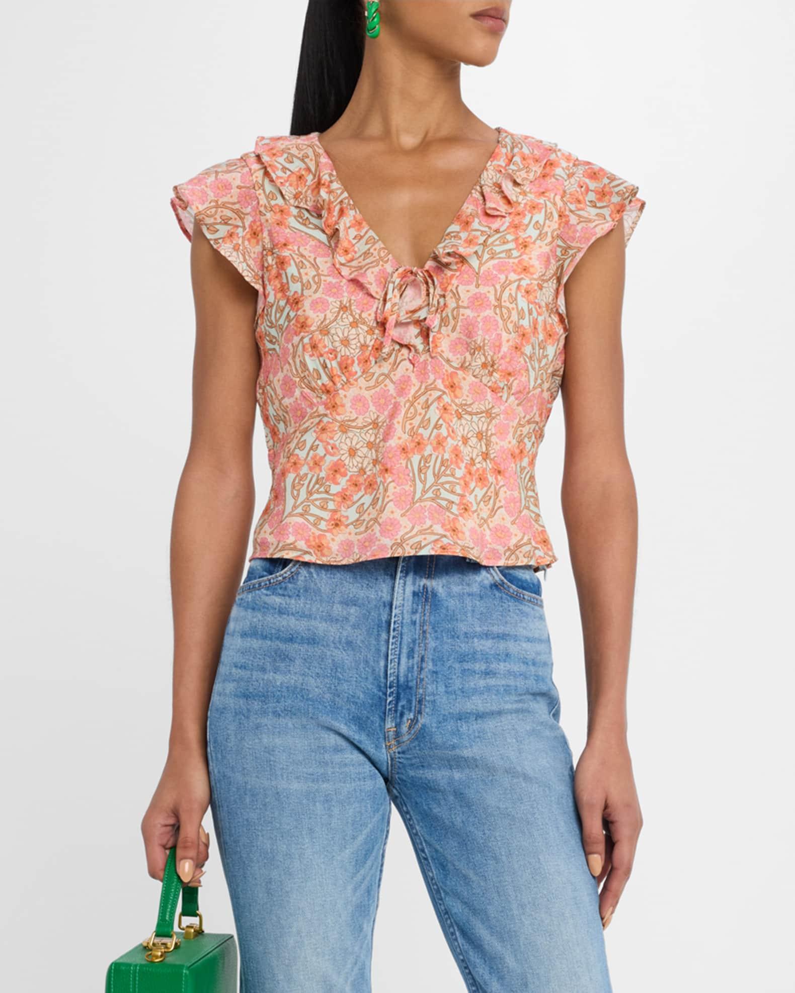 Farrow Ruffle V-Neck Top Product Image