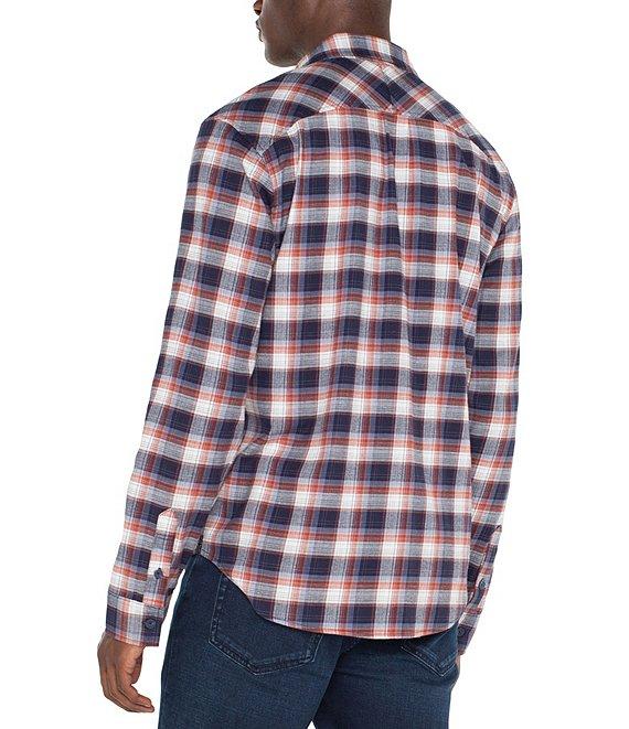 Liverpool Los Angeles Long-Sleeve Plaid Print Woven Shirt Product Image