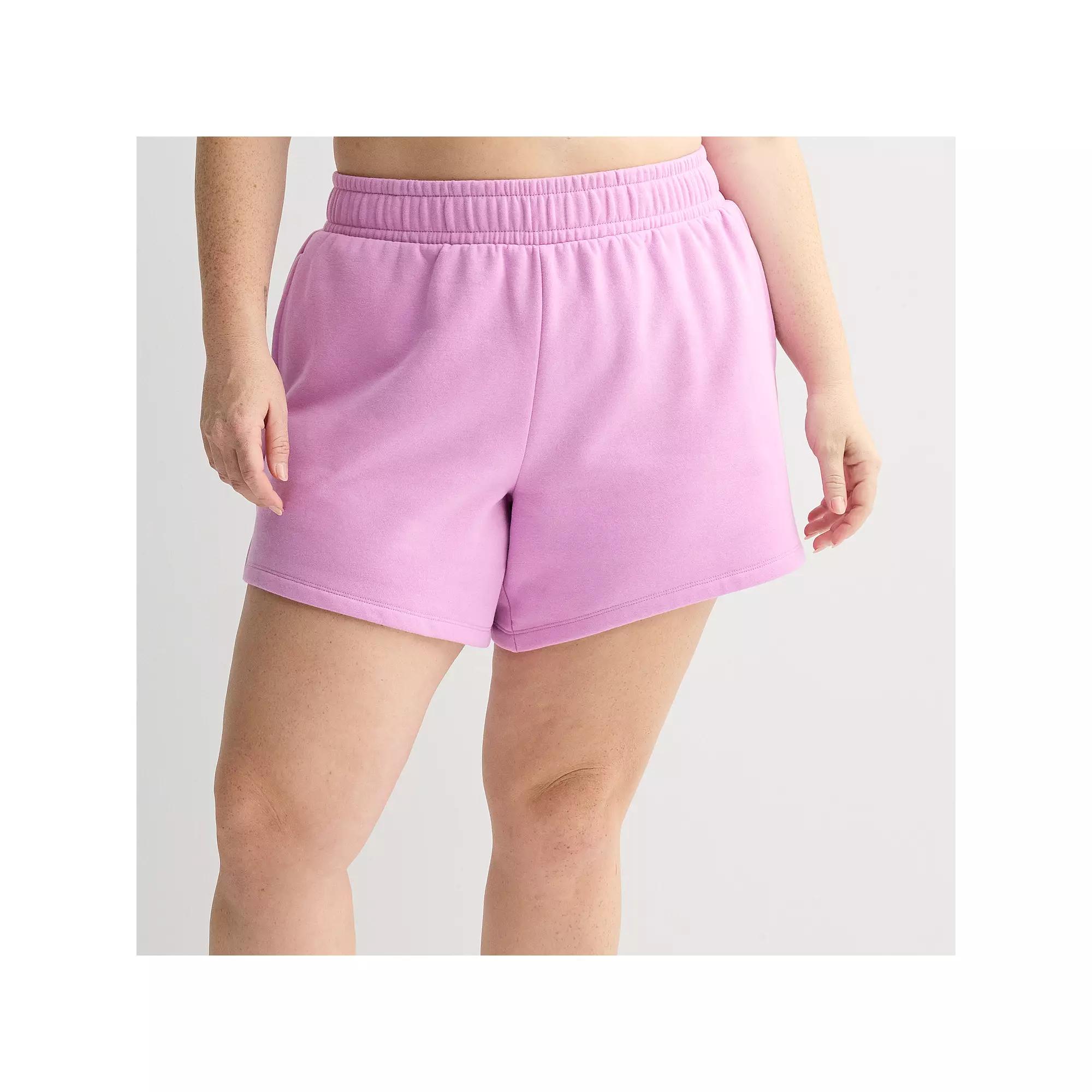 Plus Size Tek Gear® Ultrasoft Fleece Lounge Shorts, Women's, Size: 4XL, Purple Macaroon Product Image