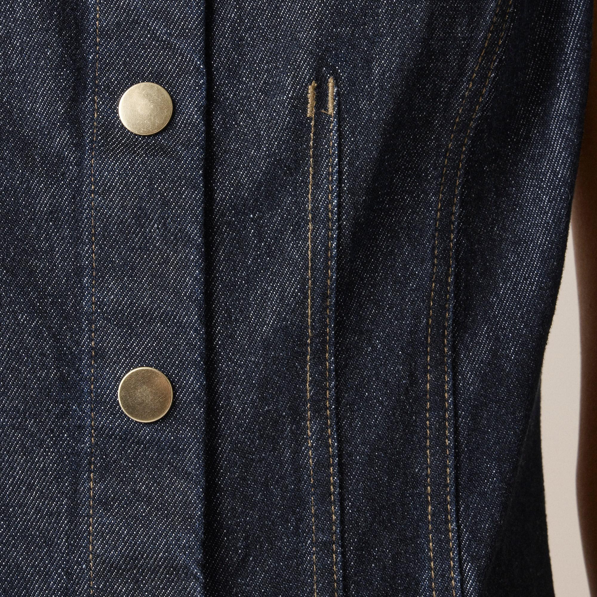 Seamed denim mini dress in Rinse wash Product Image